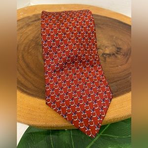 Brooks Brothers Makers Horse Bit Print Silk Tie